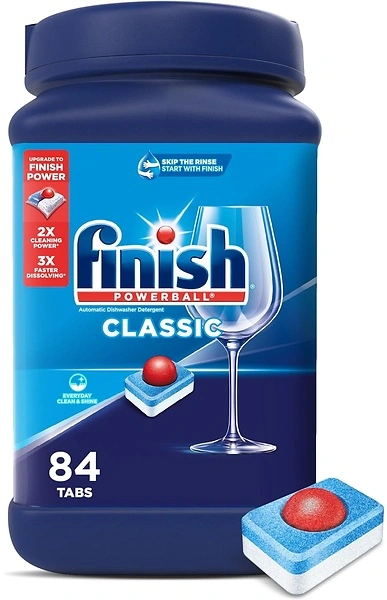 Finish Classic Dishwasher Pods, No Pre-Rinse Detergent, 84 Count