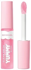 COVERGIRL Clean Fresh Yummy Lip Gloss, Sheer, Vegan - 150 Sugar Poppy, 0.33 fl oz