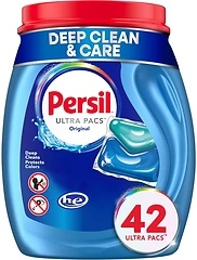 Persil Ultra Pacs Original Laundry Detergent, 42 Count, Deep Clean Fabric Care