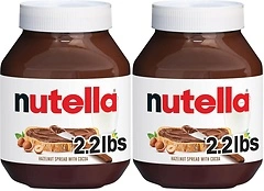 Nutella Hazelnut Spread with Cocoa, Creamy, 35.3 oz Jar, 2 Pack