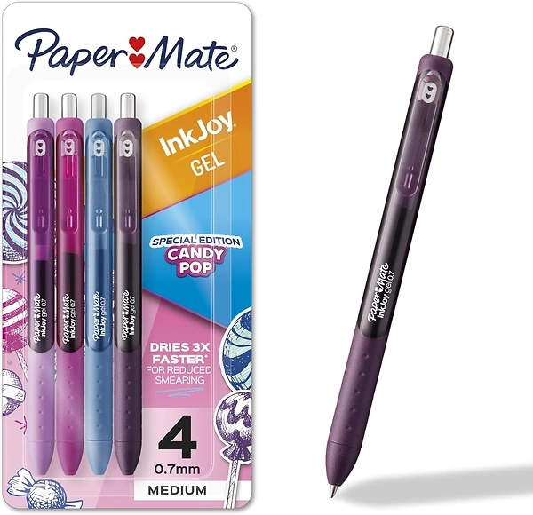 Paper Mate InkJoy Gel Pens, Candy Pop Special Edition, Medium Point, 4 Count