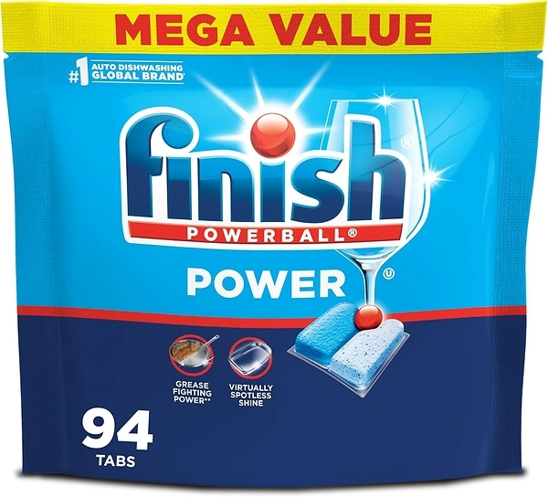 Finish Power Dishwasher Pods, No Pre-Rinse Detergent, Fresh Scent, 94 Count