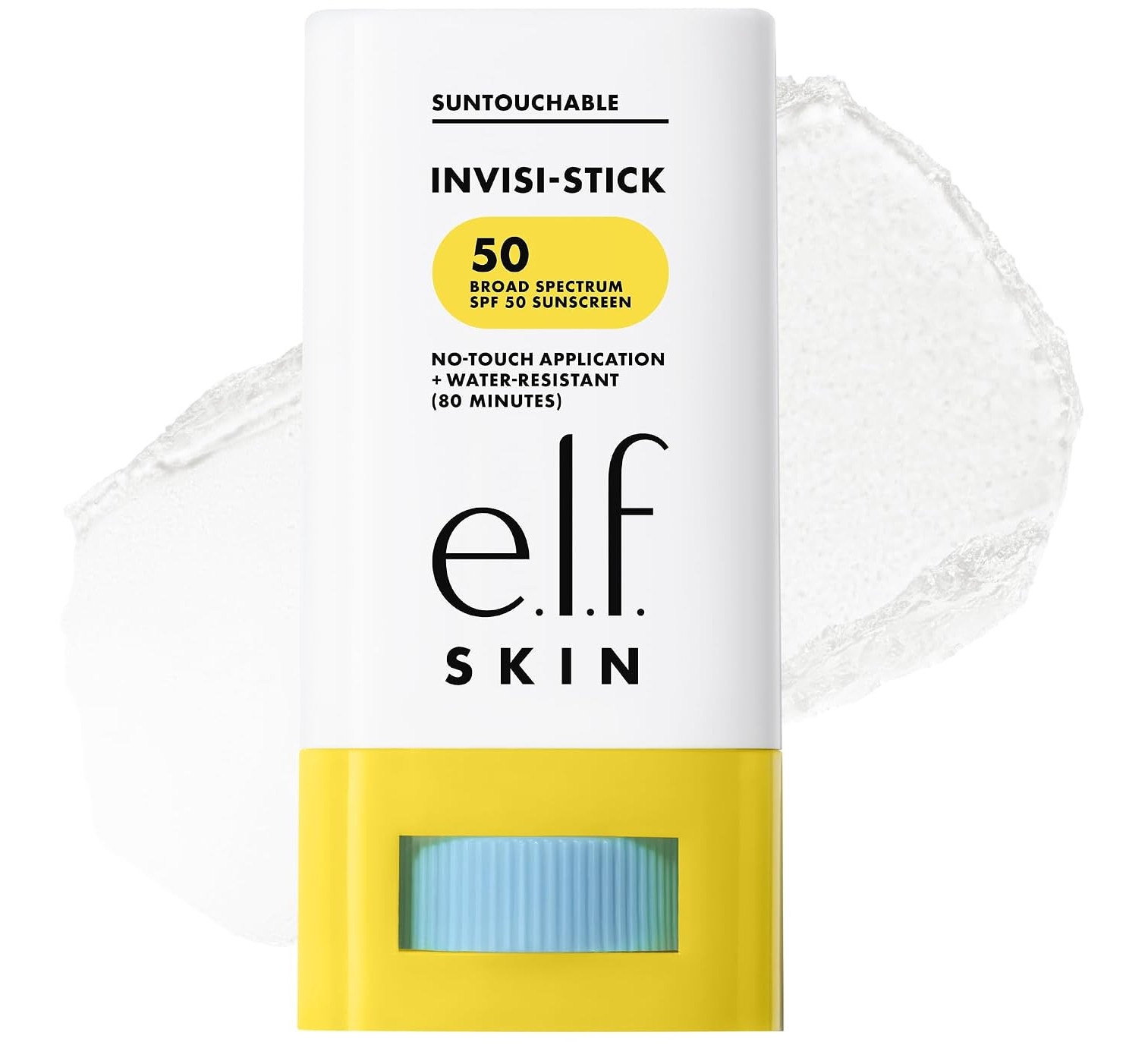 e.l.f. SKIN Suntouchable Invisi-Stick Face Sunscreen SPF 50, Clear, Lightweight