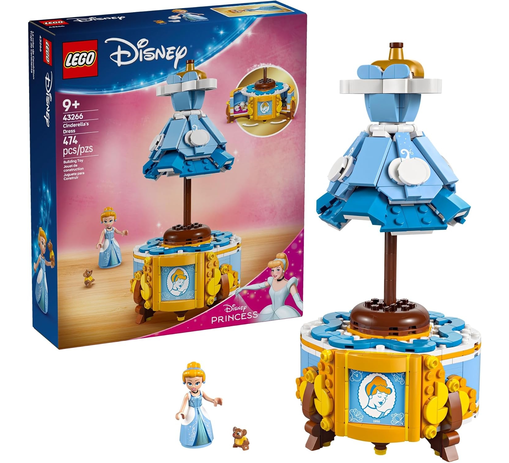 LEGO Disney Princess Cinderella's Dress Toy with Minidoll Character - 43266