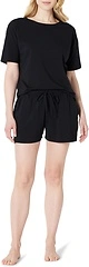 Essentials Women's Soft Cotton Blend T - Shirt and Short Sleepwear Set, M