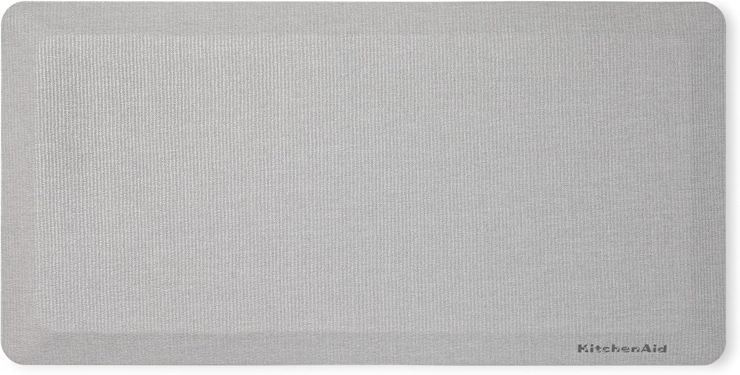 KitchenAid Gourmet Series Kitchen Comfort Gel Mat, Basketweave, Matte Grey, 20"x39"