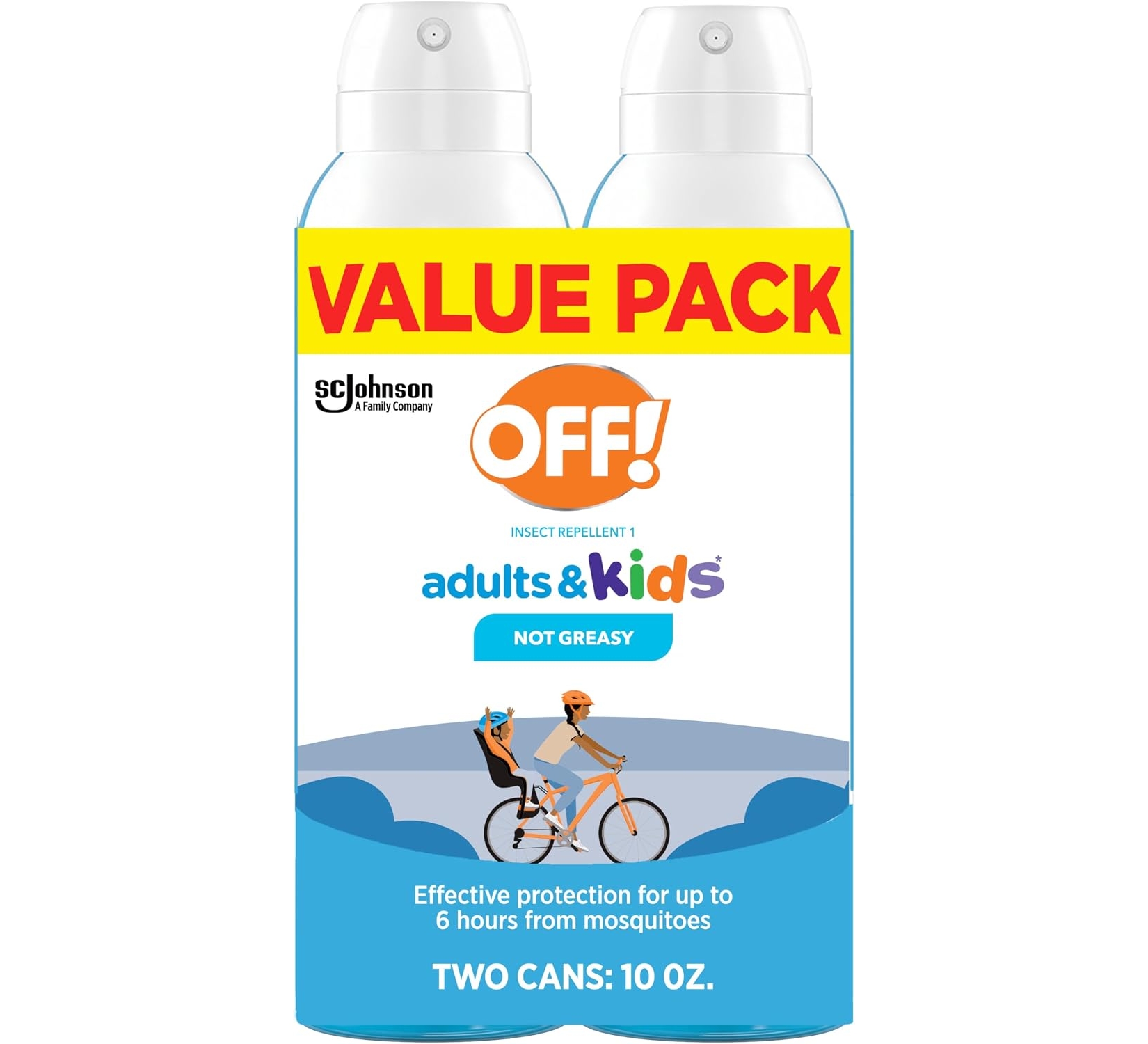 OFF! Insect Repellent Aerosol, Fragrance-Free Picaridin Bug Spray, 5 oz, 2 Pack