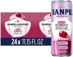 Sanpellegrino Cherry Sorbetto Italian Sparkling Drink, 24-Pack