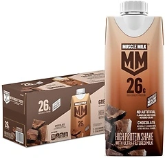 Muscle Milk High Protein Shake, Chocolate, 11 fl oz, 12 Pack, 26g Protein, 3g Sugar