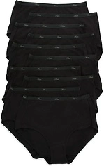 Hanes womens Cotton Brief Underwear, 30 Pack - Brief Black, 7 US