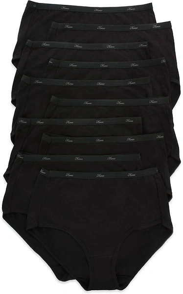 Hanes womens Cotton Brief Underwear, 30 Pack - Brief Black, 7 US