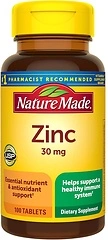 Nature Made Zinc 30 mg, Dietary Supplement for Immune Health, 100 Tablets