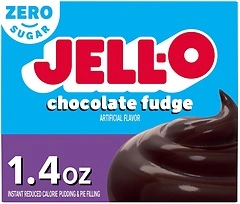 Jell-O Chocolate Fudge Zero Sugar Instant Pudding & Pie Filling Mix, 1.4 oz