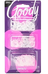 Goody Ouchless Polyband Hair Ties, 250 Ct, Clear, Ultra-Strong Hold Hair Bands