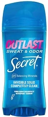 Secret Outlast Antiperspirant Deodorant for Women, 72hr Protection, 2.6 oz