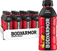 BODYARMOR Sports Drink, Fruit Punch, Electrolyte Hydration, 16 Fl Oz, 12 Pack