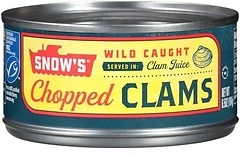Snow's Wild Caught Chopped Clams Canned, 6.5 oz - 5g Protein Per Serving