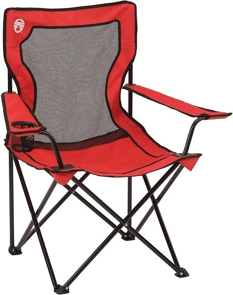 Coleman Broadband Mesh Quad Camping Chair with Carry Bag & Cup Holder