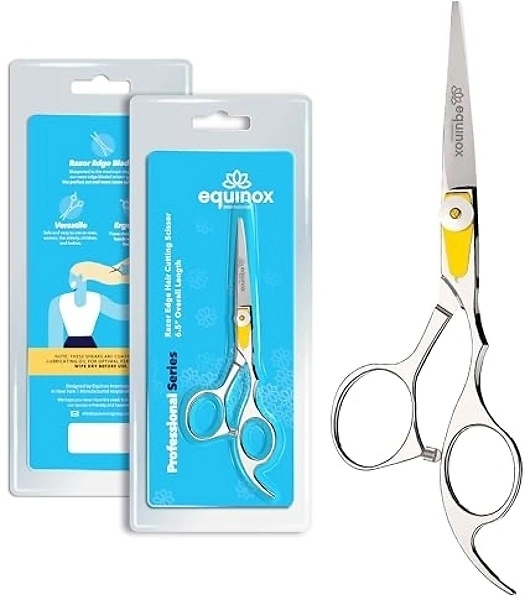 Equinox Professional Razor Edge Series Hair Cutting Scissors - 6.5" Length
