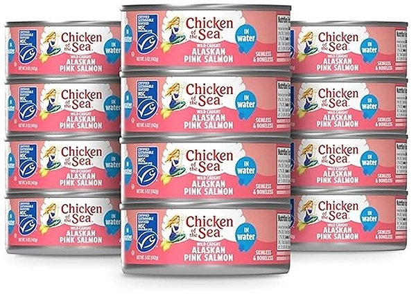 Chicken of the Sea Alaskan Pink Canned Salmon in Water, 5 oz, 12-Count