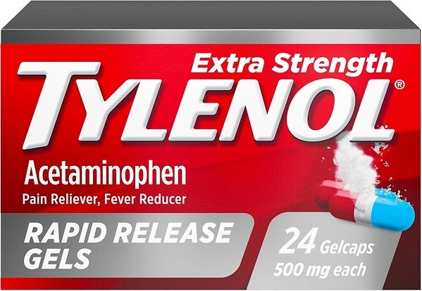 Tylenol Extra Strength Acetaminophen Rapid Release Gels, 500 mg, 24 ct