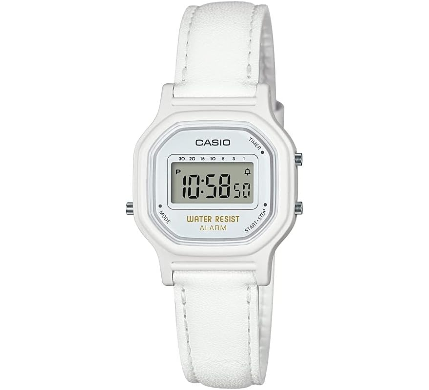 Casio Women's 'Vintage' Quartz Resin Casual Watch, Color:White