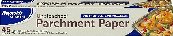Reynolds Kitchens Unbleached Parchment Paper Roll, Non Stick, 45 Feet x 12 Inches