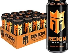 Reign Total Body Fuel, Orange Dreamsicle, Fitness Drink, 16 Fl Oz, 12 Pack