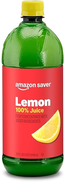 Amazon Saver, Lemon Juice, 100 Juice, 32 Fl Oz