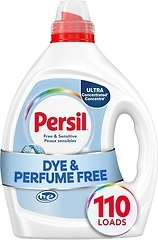 Persil Free & Sensitive Laundry Detergent Liquid, 82.5 Fl Oz, 110 Loads, Unscented