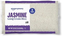Amazon Grocery, Jasmine Long Grain Rice, 2 Lb