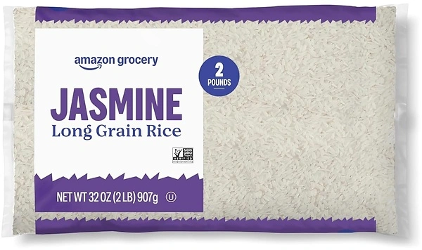 Amazon Grocery, Jasmine Long Grain Rice, 2 Lb