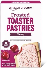 Amazon Grocery, Frosted Toaster Pastries, Cherry, 13.5 Oz, 8 Ct