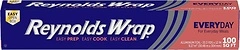Reynolds Wrap Aluminum Foil Roll, 12 Inches Wide, 100 Sq. Ft., Freezer & Grill Safe