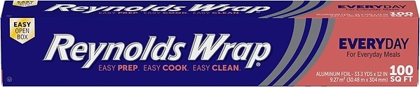 Reynolds Wrap Aluminum Foil Roll, 12 Inches Wide, 100 Sq. Ft., Freezer & Grill Safe