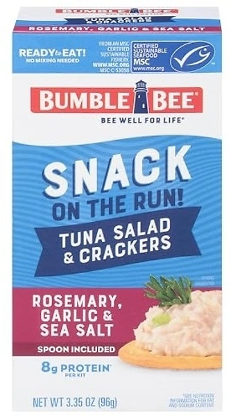 Bumble Bee Snack On The Run! Protein Snack Pack, Tuna Salad with Crackers Kit