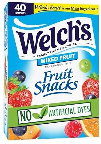 Welch's Fruit Snacks - Mixed Fruit Box - Kids Snacks - 0.8 Oz - 40 Pack