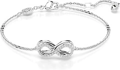 Swarovski Hyperbola Bracelet, Clear Infinity Motif with Crystals in Rhodium Setting