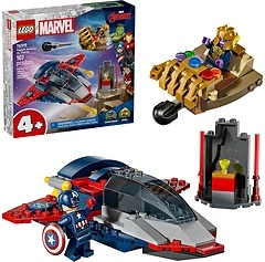 LEGO Marvel Captain America vs. Thanos Building Toy, Ages 4+, 2 Minifigures