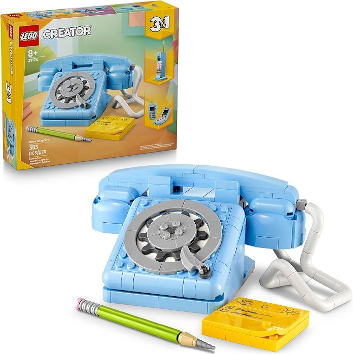 LEGO Creator 3 in 1 Retro Telephone Kids Toy - Building Playset for Ages 8+