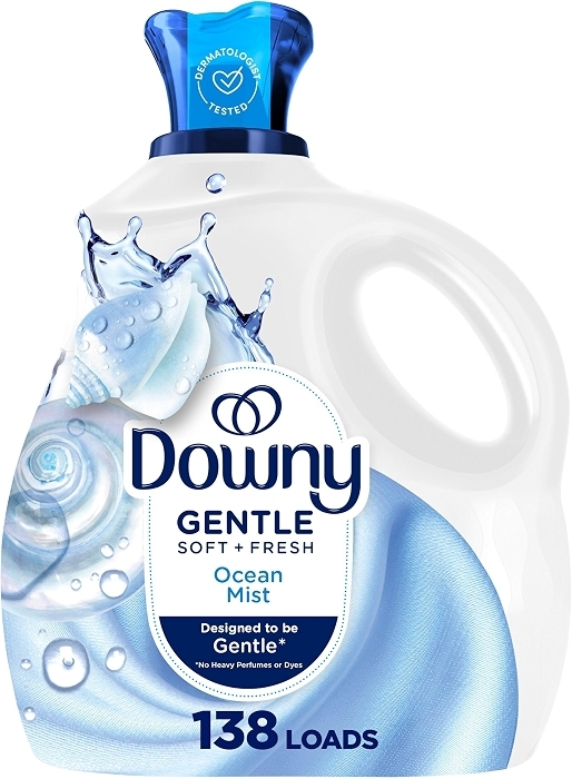 Downy Gentle Soft + Fresh Fabric Softener, Ocean Mist Scent, 93 FL OZ, 138 loads