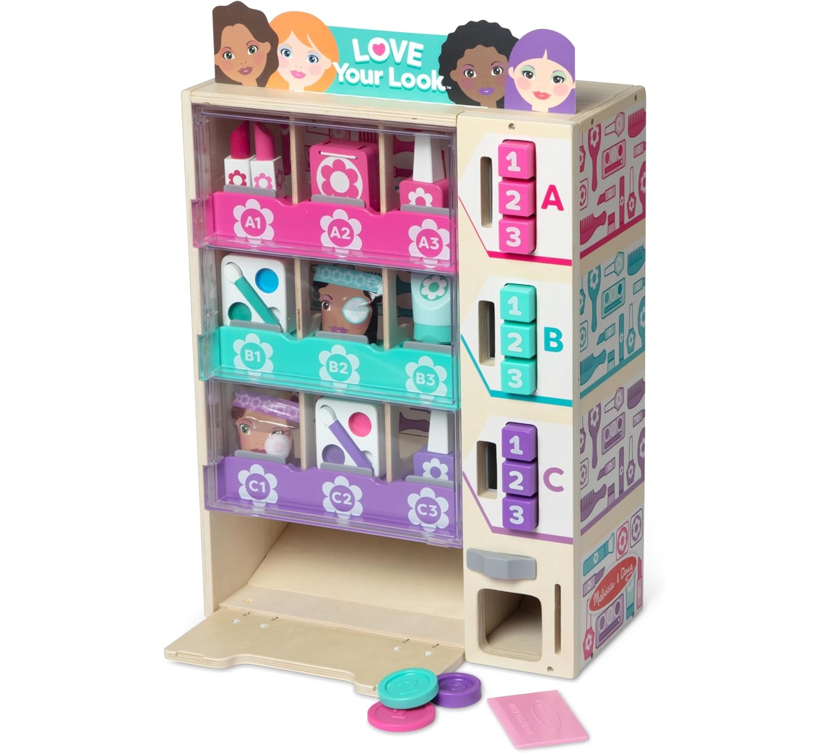 Melissa & Doug Sort, Stock, Select Beauty Kiosk Vending Machine Play Set