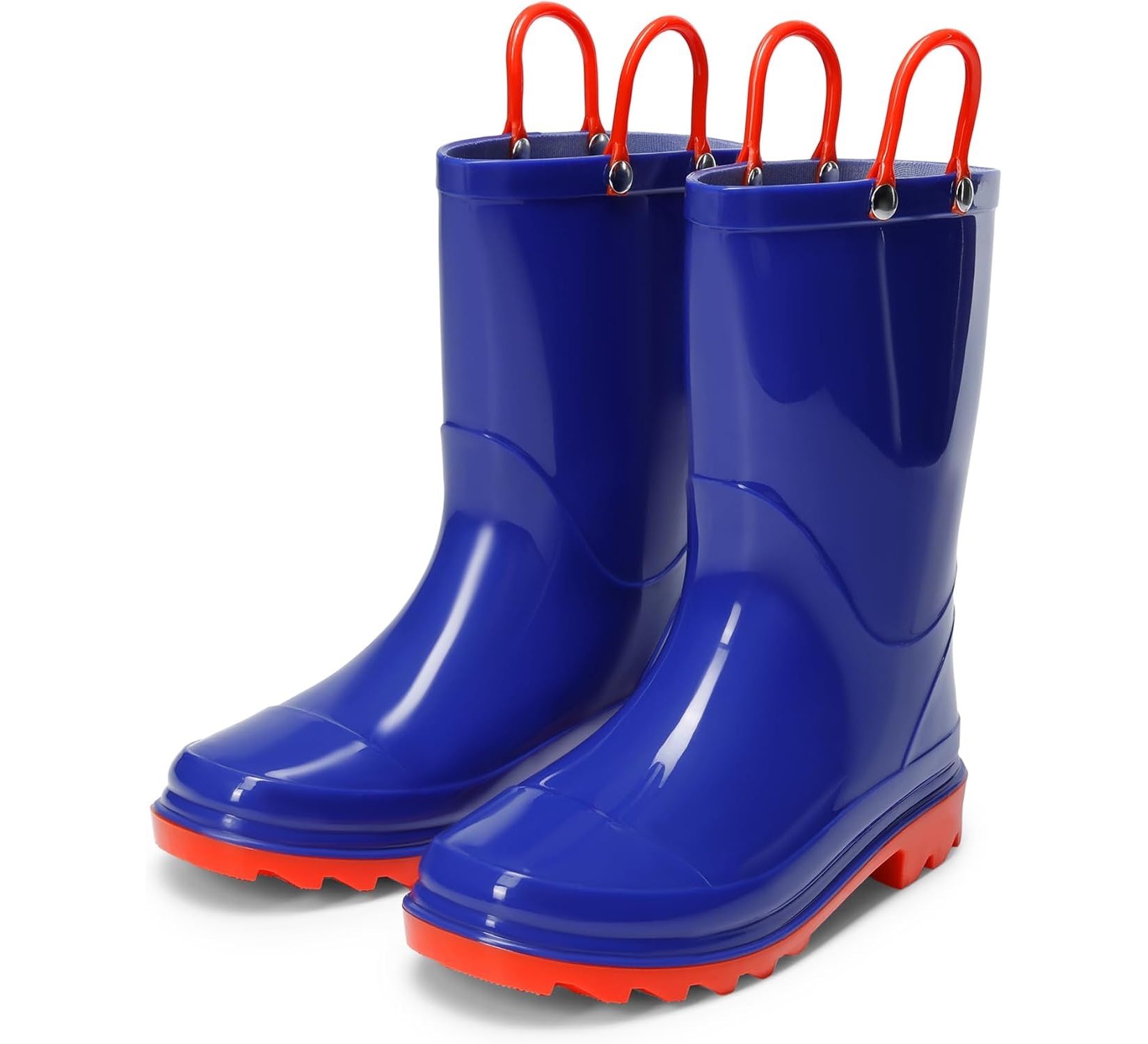 DREAM PAIRS Kids Rain Boots, Non-Slip Sole, Waterproof, Easy-on Handles