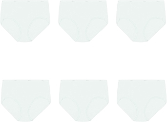 Hanes Women's High-waisted Panties, 6-pack, Moisture-wicking Cotton, Size 7 US