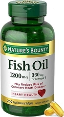 Nature's Bounty Fish Oil Omega 3 Supplements, 1200 Mg, 200 Softgels