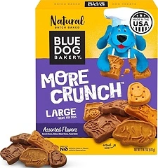 Blue Dog Bakery Natural Dog Treats, More Crunch Large, Assorted Flavors, 18oz