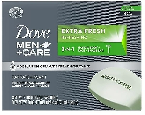 DOVE MEN + CARE 3 in Cleanser for Body, Face, and Shaving 1 Bar 3.75 oz