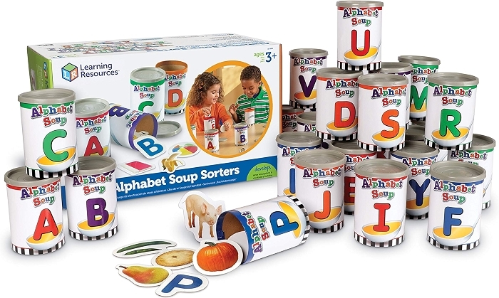 Learning Resources Alphabet Soup Sorters - 208 Pieces, Ages 3+, Early Phonics
