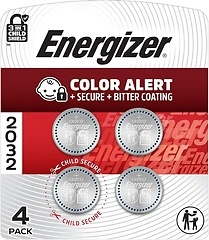 Energizer 2032 Batteries (4 Pack), 3V Lithium Coin Batteries