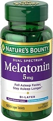 Nature's Bounty Melatonin 5mg Dual Spectrum, 60 Bi-Layer Tablets